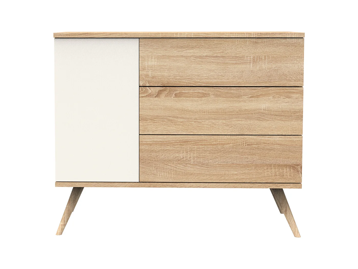 Commode 1 porte et 3 tiroirs SEVENTIES - Sauthon