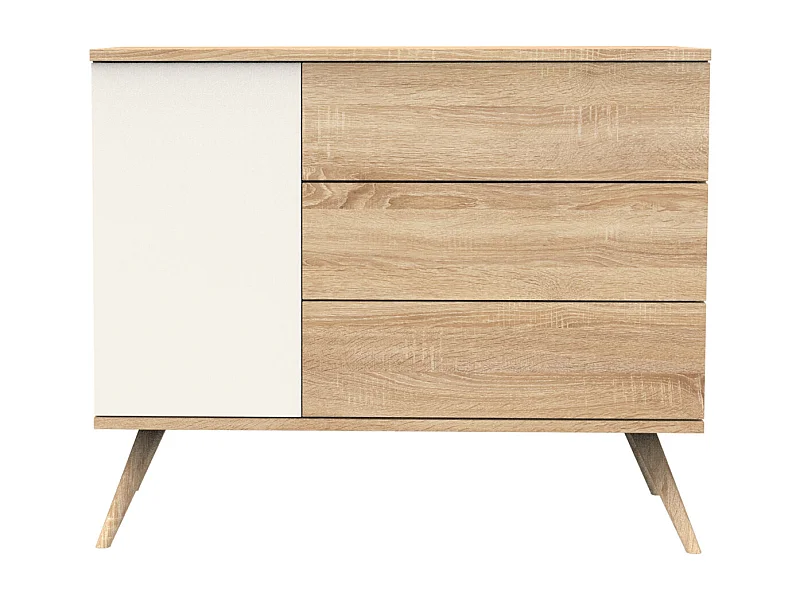 Commode 1 porte et 3 tiroirs SEVENTIES - Sauthon