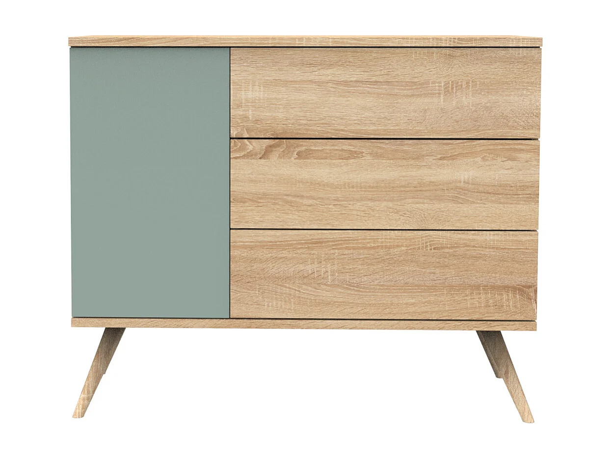 Commode 1 porte et 3 tiroirs SEVENTIES - Sauthon