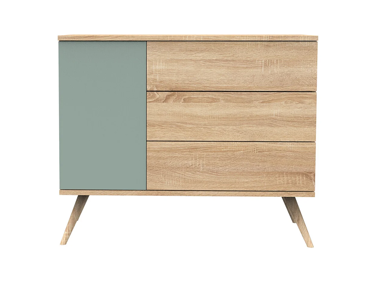 Commode 1 porte et 3 tiroirs SEVENTIES - Sauthon