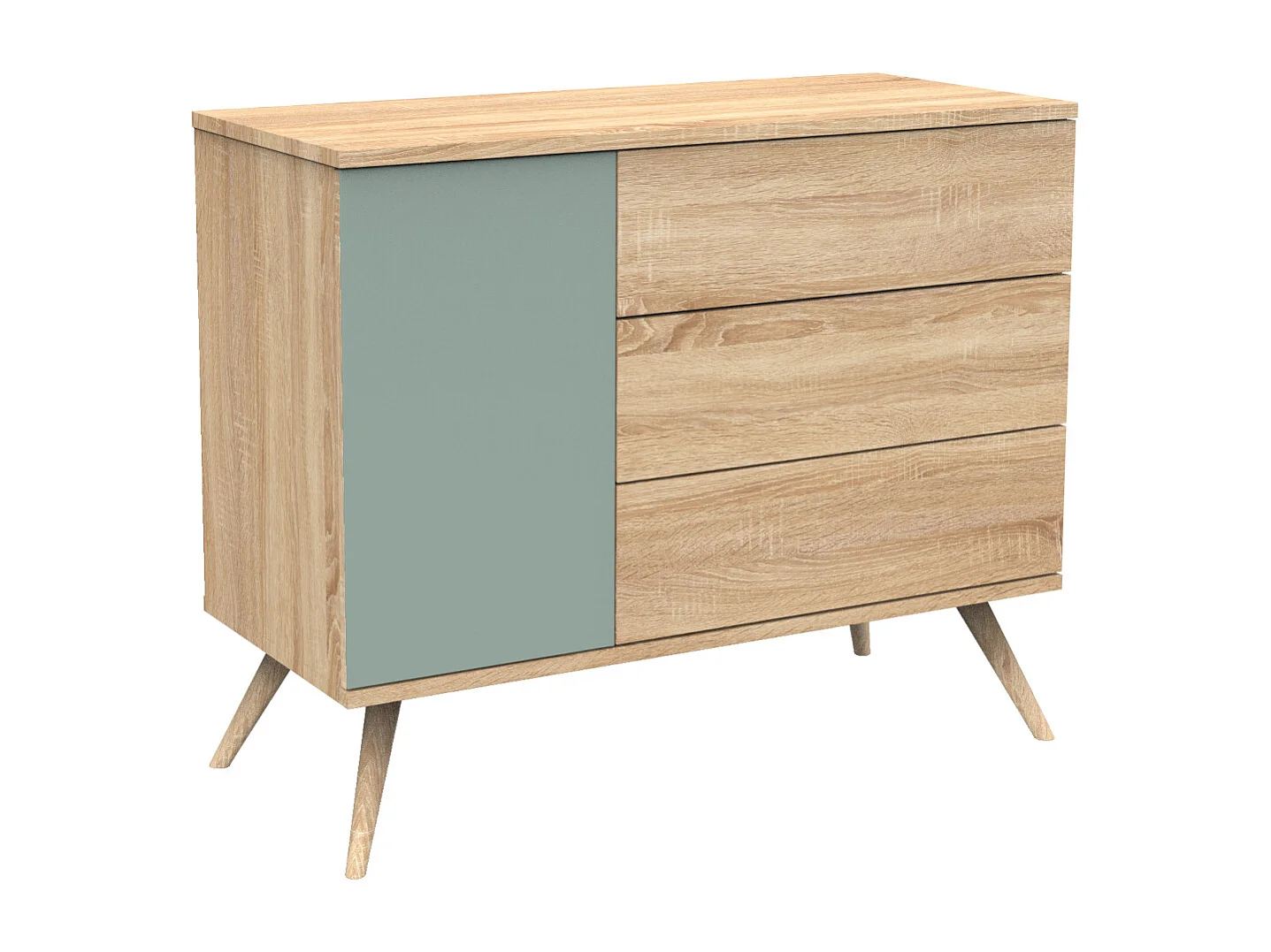 Commode 1 porte et 3 tiroirs SEVENTIES - Sauthon