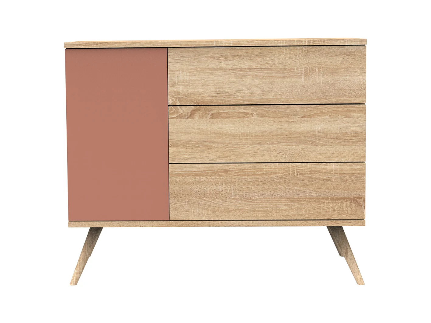 Commode 1 porte et 3 tiroirs SEVENTIES - Sauthon