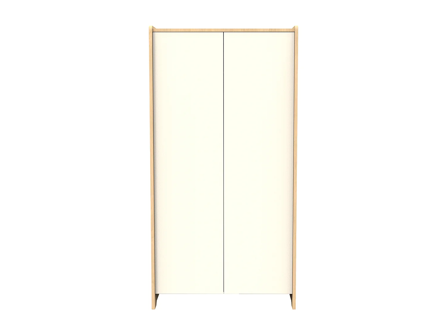 Armoire 2 portes en bois décor chêne miel VANILLE - Sauthon