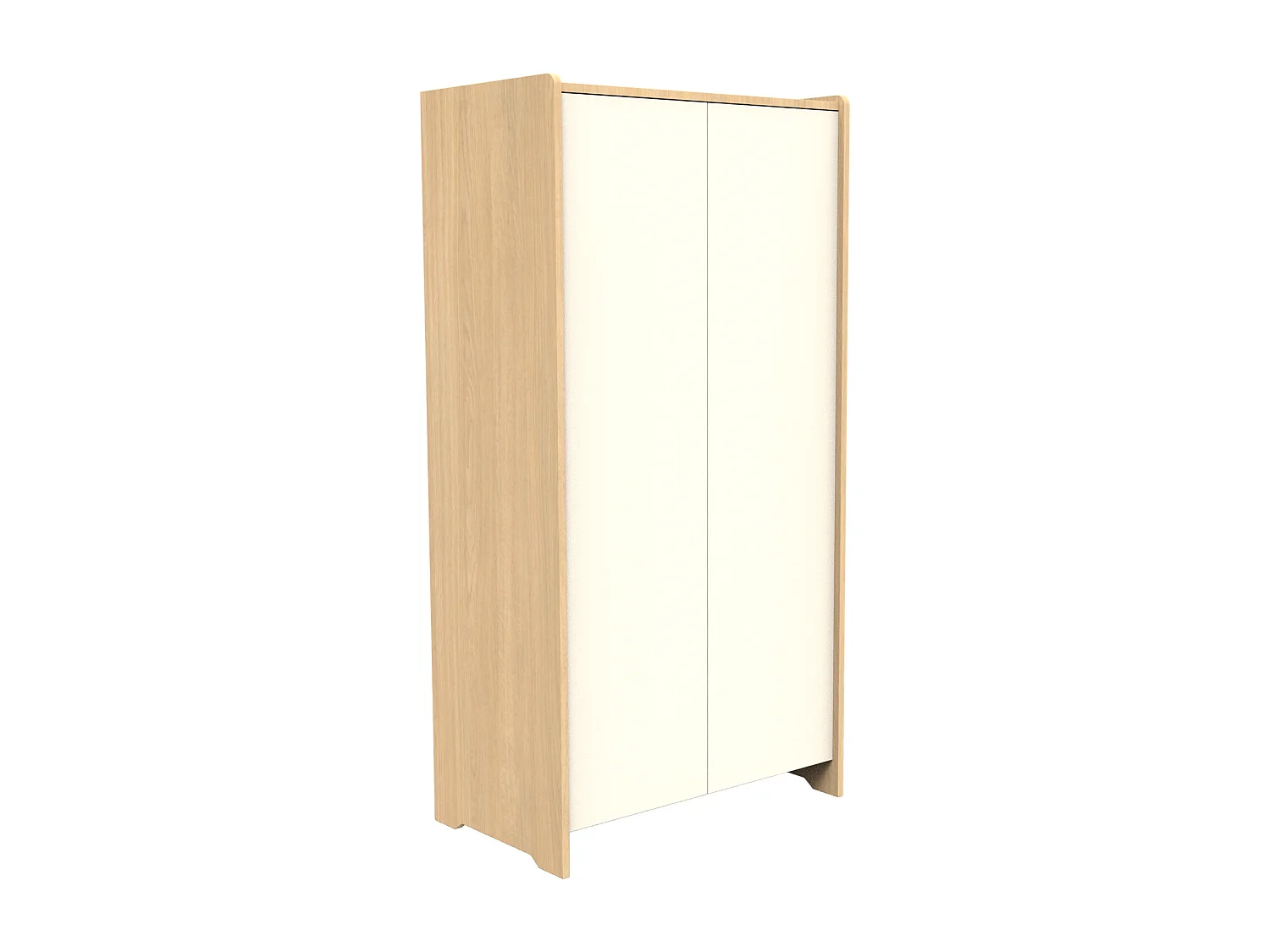 Armoire 2 portes en bois décor chêne miel VANILLE - Sauthon