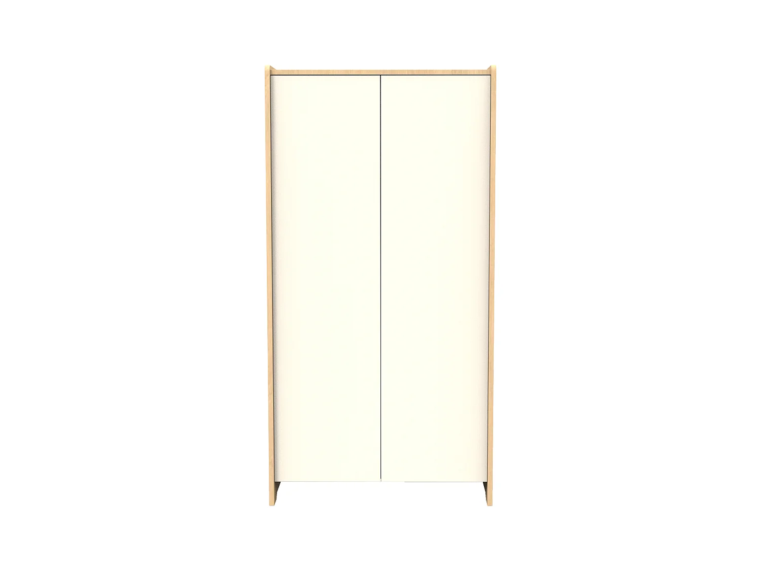 Armoire 2 portes en bois décor chêne miel VANILLE - Sauthon