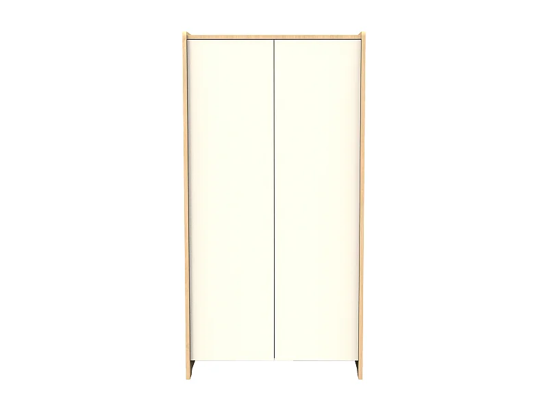 Armoire 2 portes en bois décor chêne miel VANILLE - Sauthon