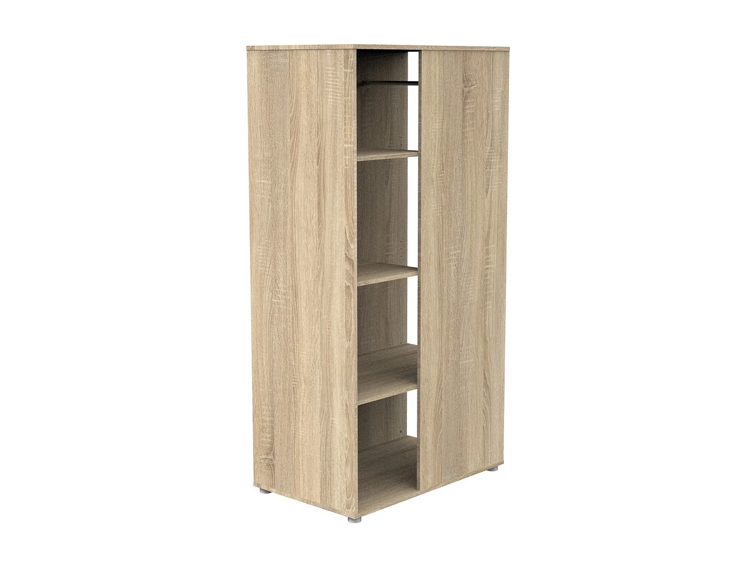 Meuble de rangement avec étagères et penderie en décor bois UP - BabyPrice