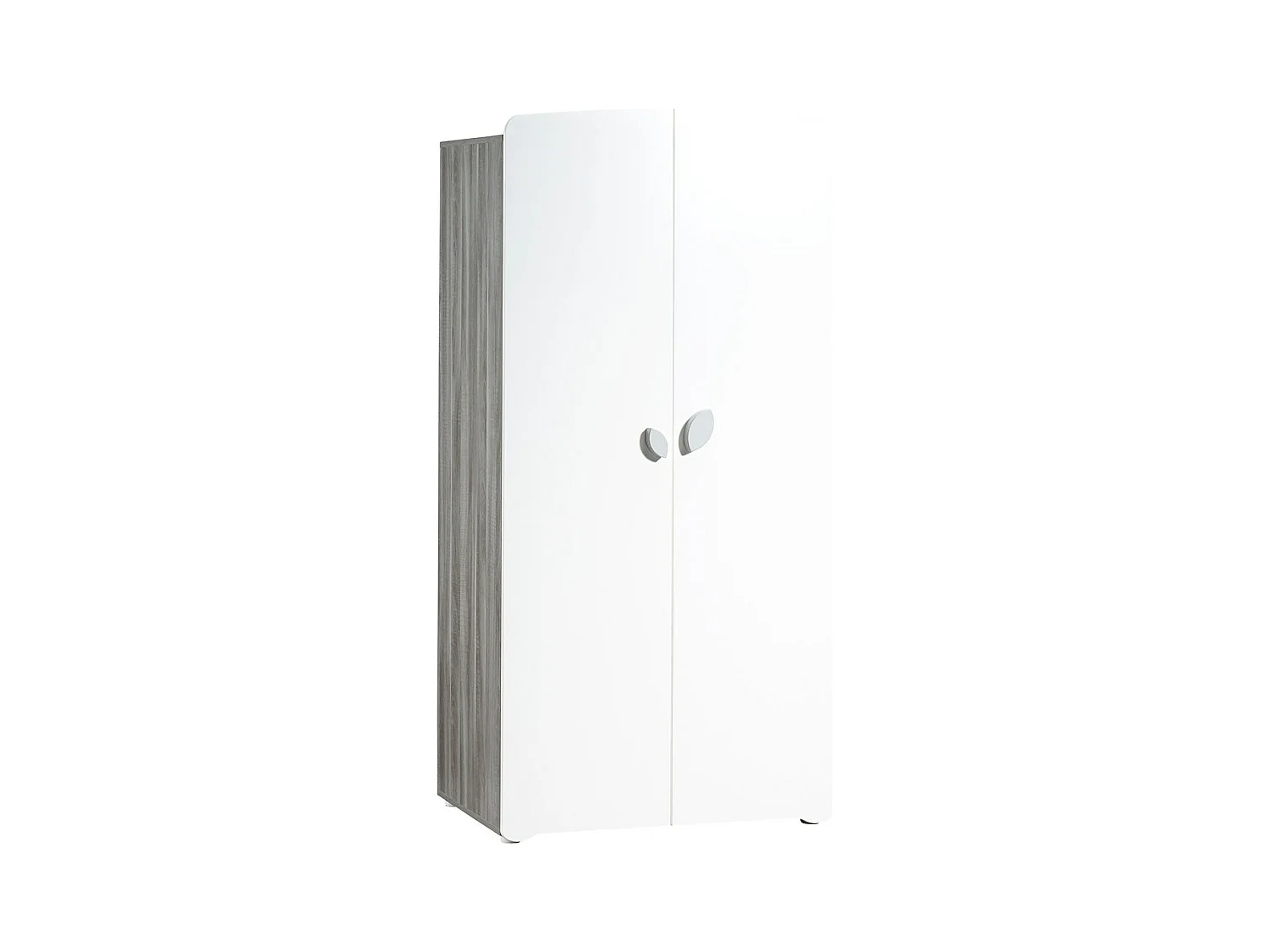 Armadio per bambini a 2 ante in legno grigio 175x86x56cm