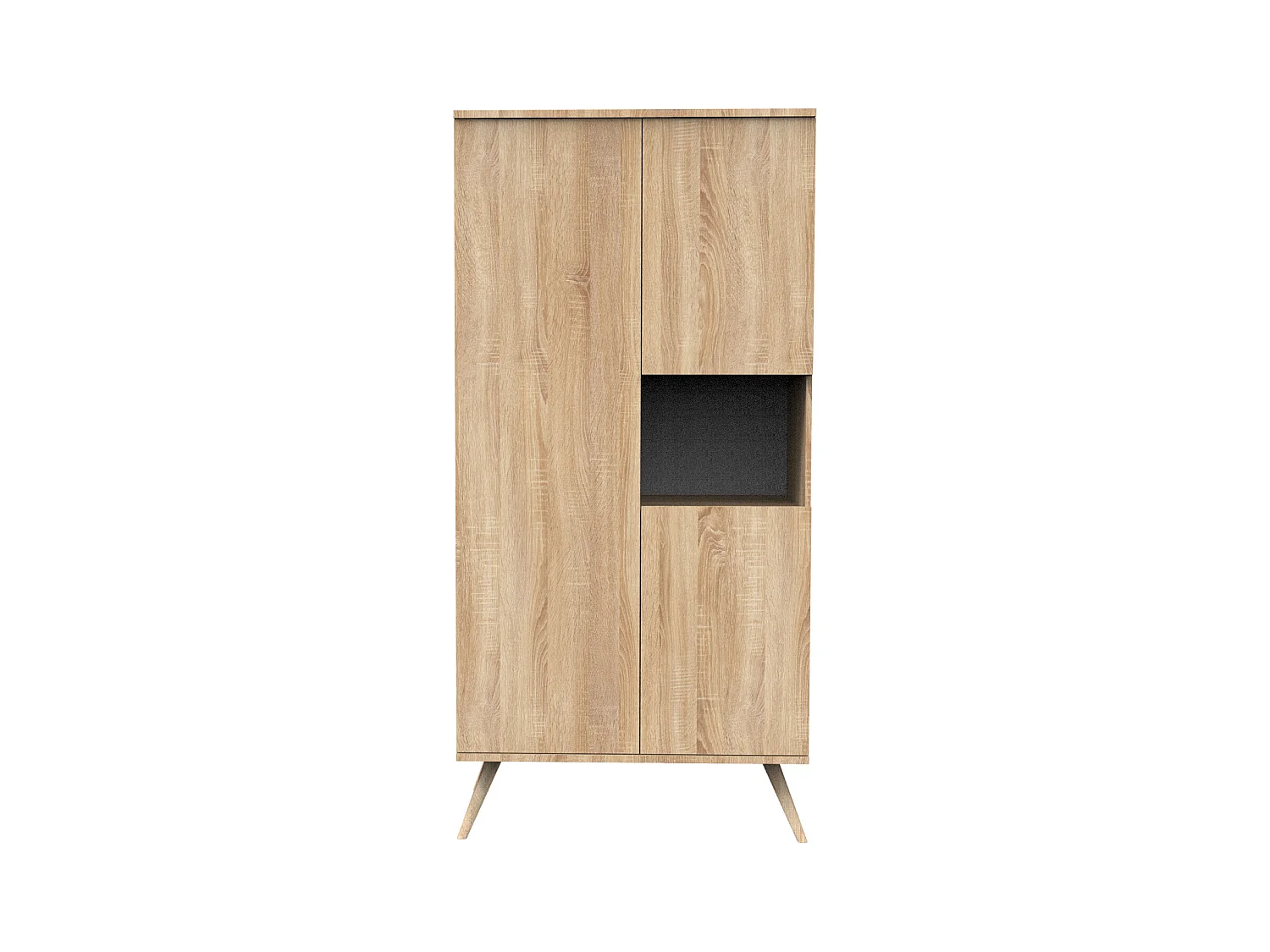 Armoire 3 portes 1 niche en bois SEVENTIES - Sauthon