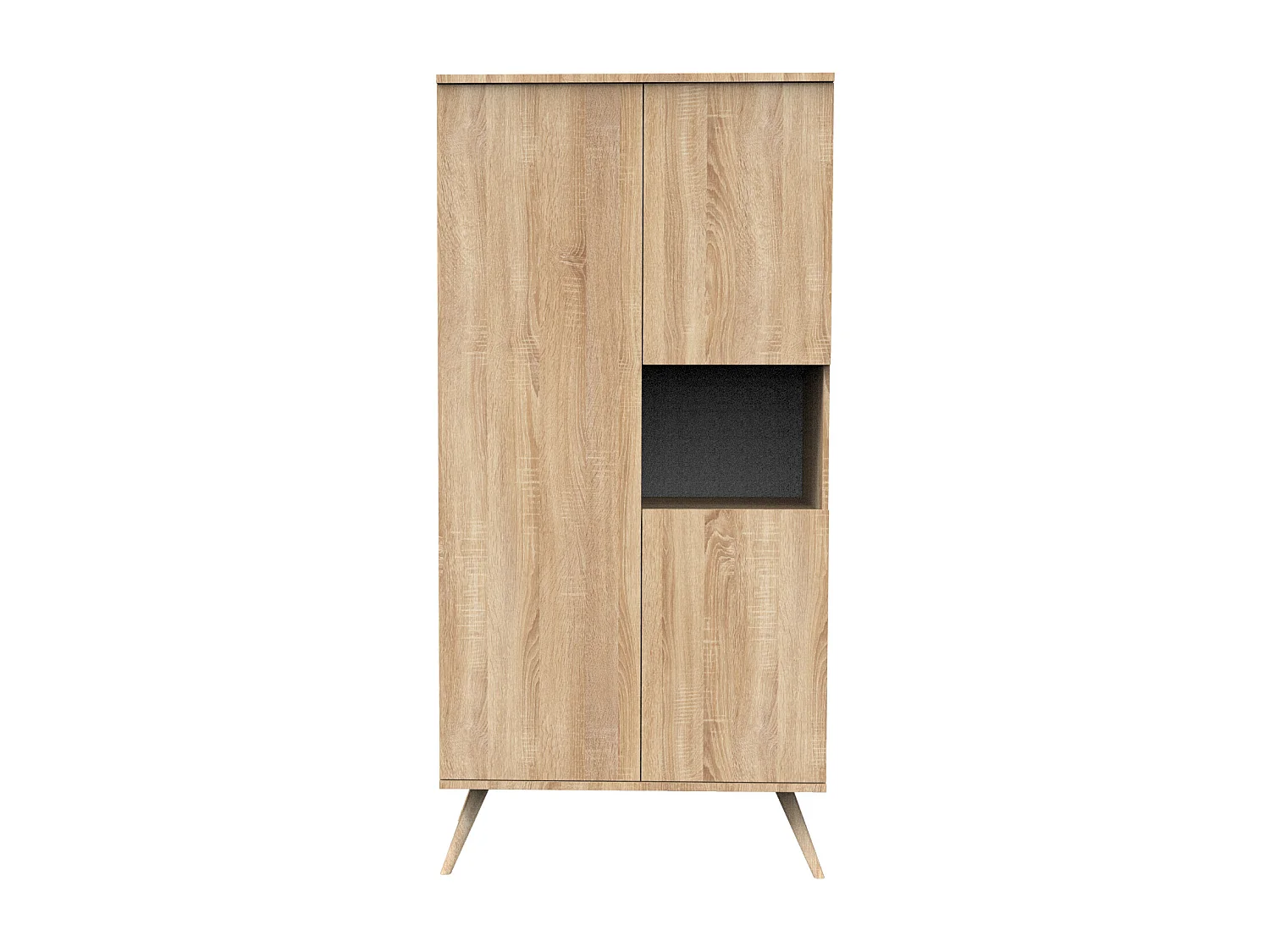 Armoire 3 portes 1 niche en bois SEVENTIES - Sauthon
