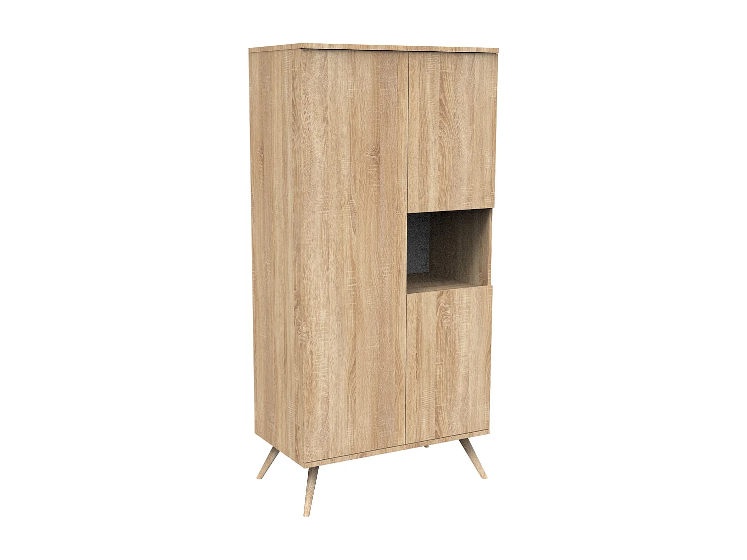 Armoire 3 portes 1 niche en bois SEVENTIES - Sauthon
