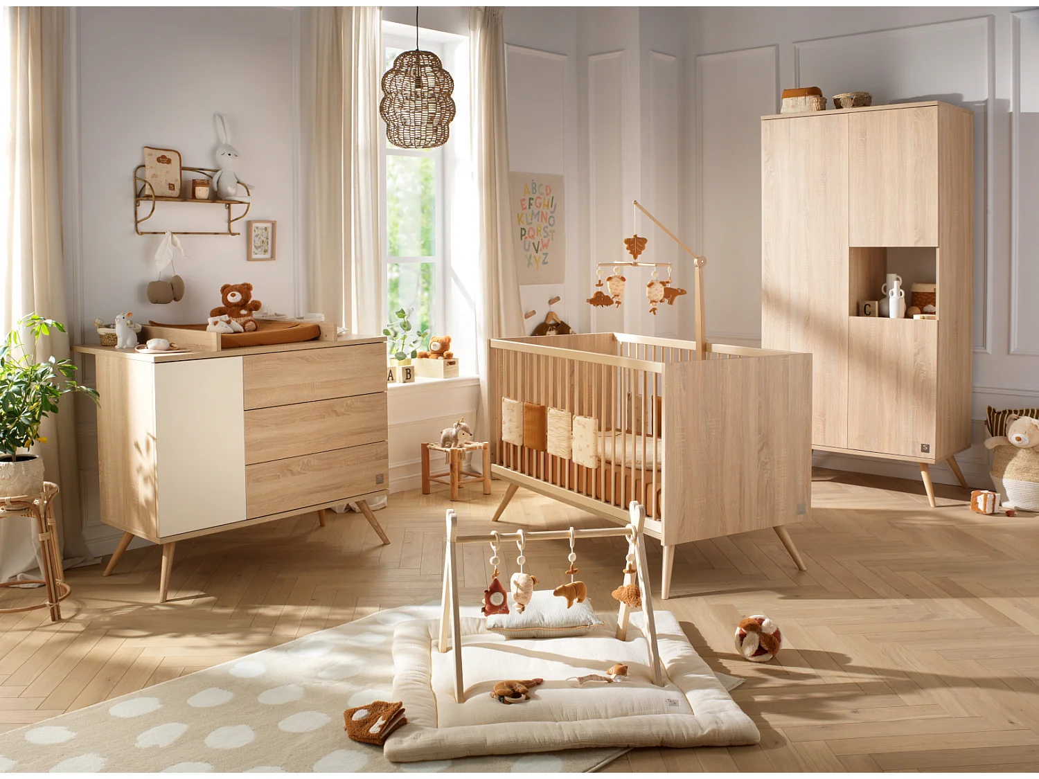 Armoire 3 portes 1 niche en bois SEVENTIES - Sauthon