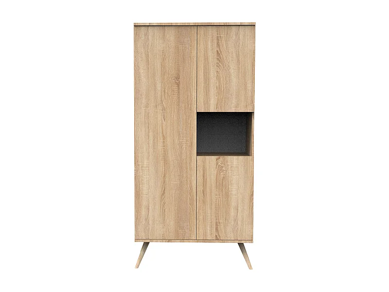 Armoire 3 portes 1 niche en bois SEVENTIES - Sauthon