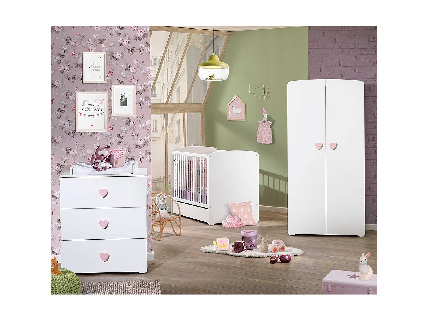 Armoire bébé 2 portes BASIC - BabyPrice