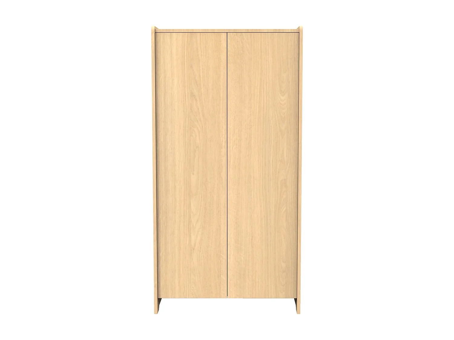 Armoire 2 portes en bois décor chêne miel CANNELLE - Sauthon