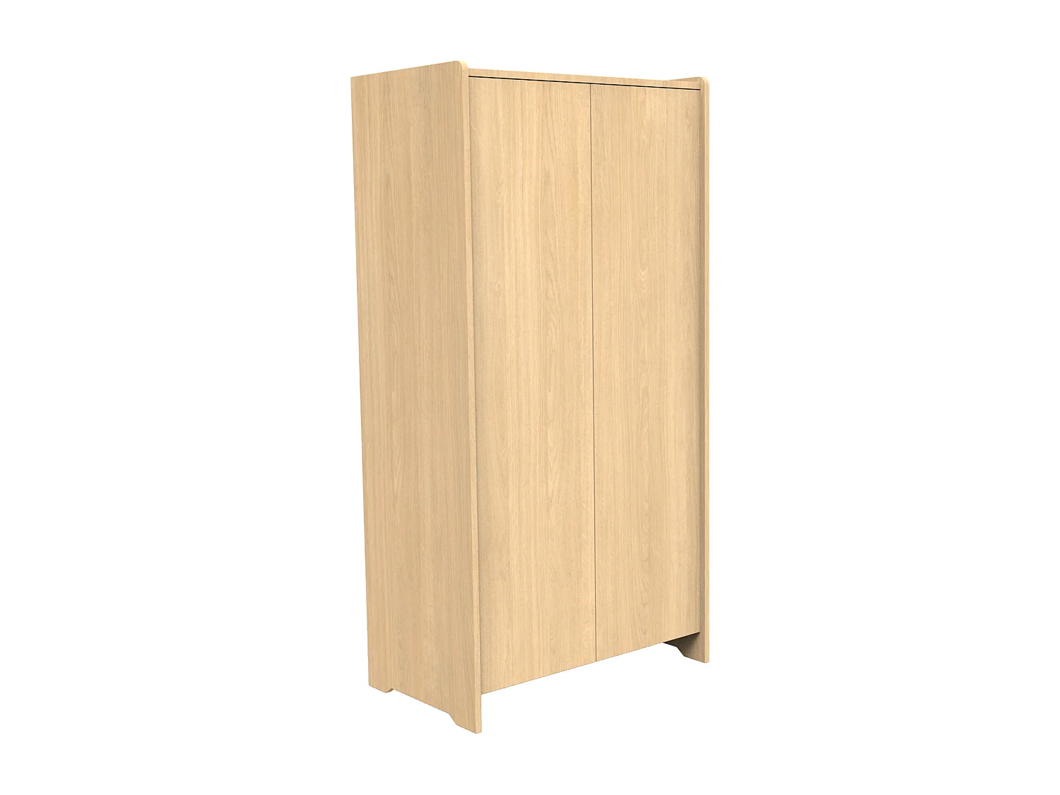 Armoire 2 portes en bois décor chêne miel CANNELLE - Sauthon