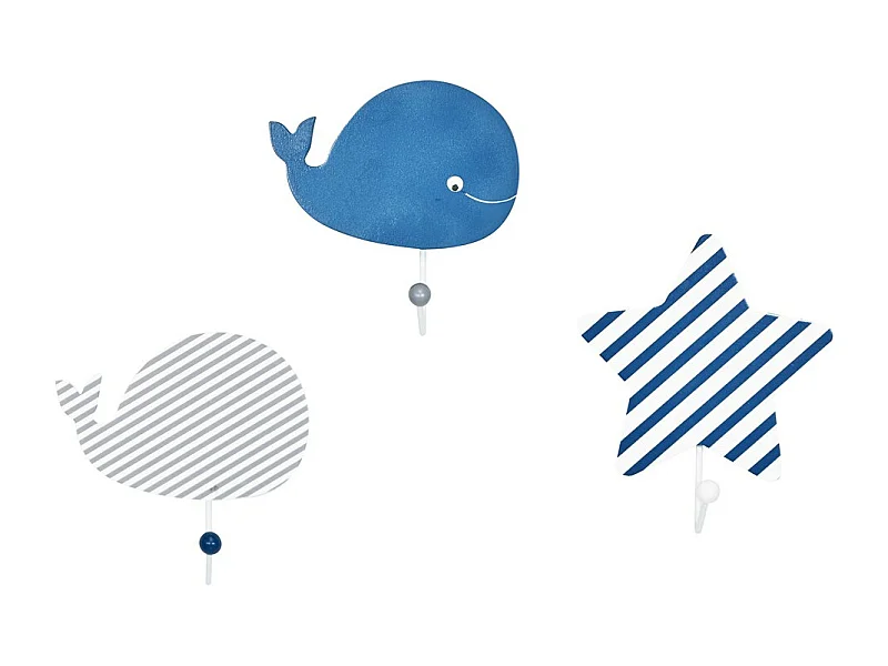 Perchas de madera, juego de 3