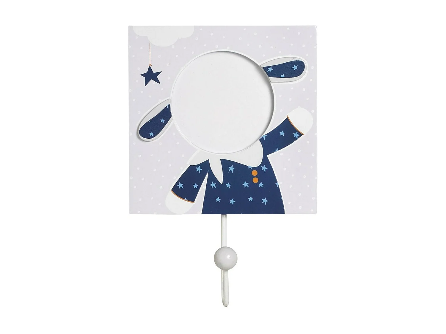 Set di 3 appendiabiti in legno blu