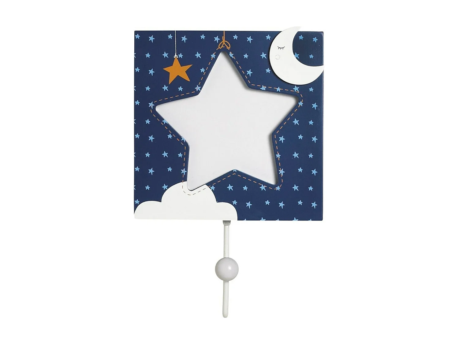 Set di 3 appendiabiti in legno blu