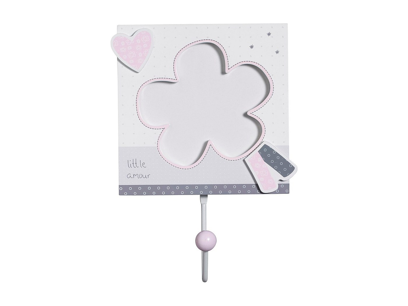 Gancio Adesivo Decorativo In Legno LOVIVER - Stile Vintage A Forma Di Rosa, Per Parete, 8,6x6 Cm