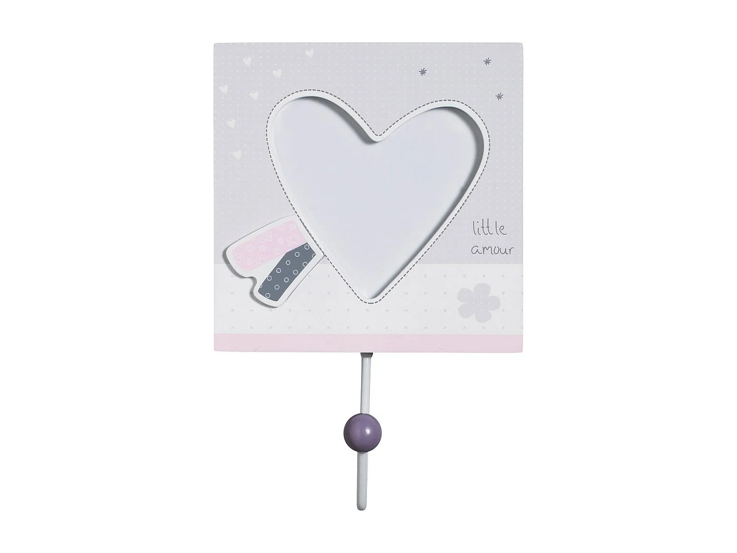 Juego de 3 percheros de madera rosa