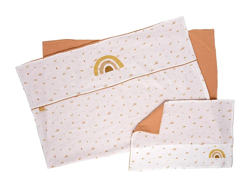 Copripiumino 100x135cm e federe in cotone bianco