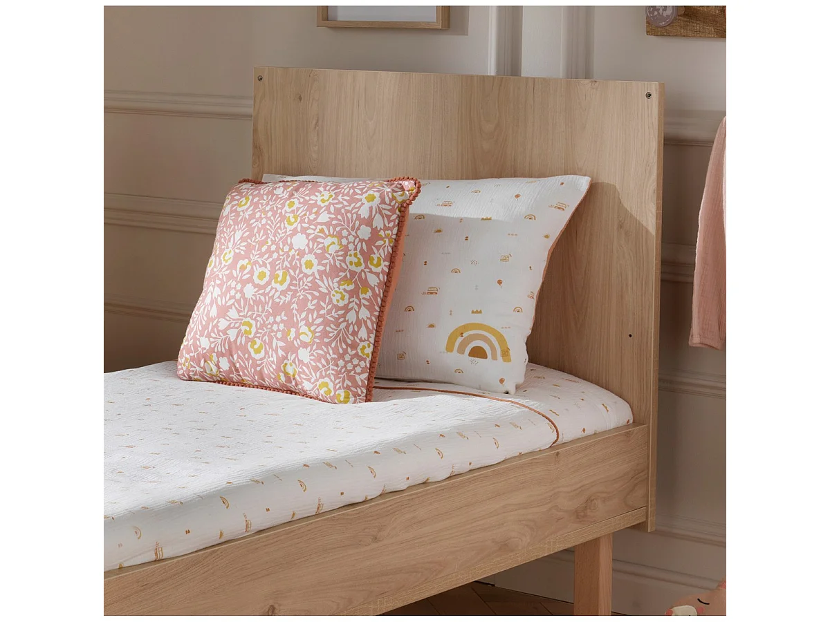 Housse de couette 100x135cm et taie d'oreiller coton blanc SUNLIGHT - Sauthon