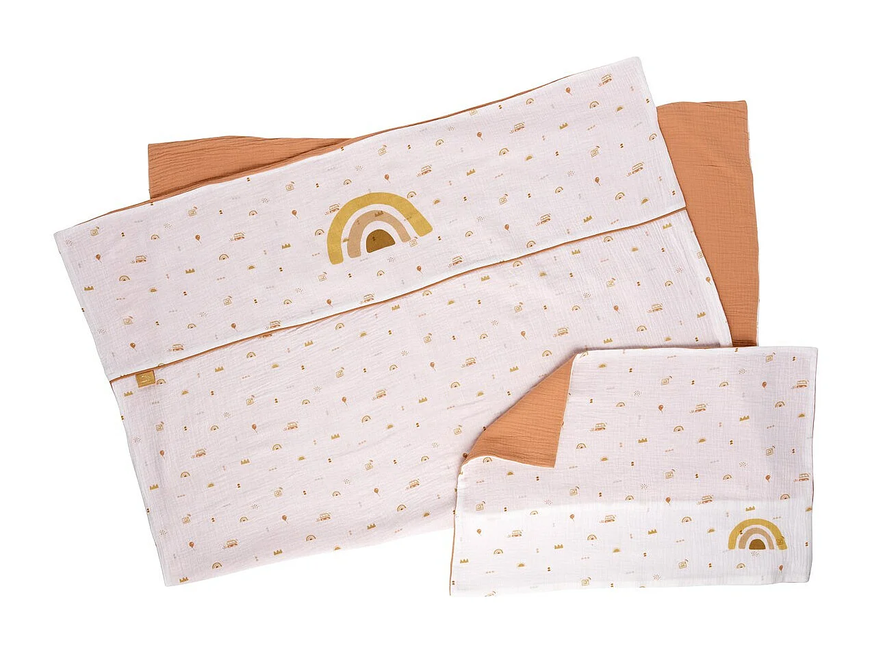 Funda nórdica 100x135cm y funda de almohada algodón blanco