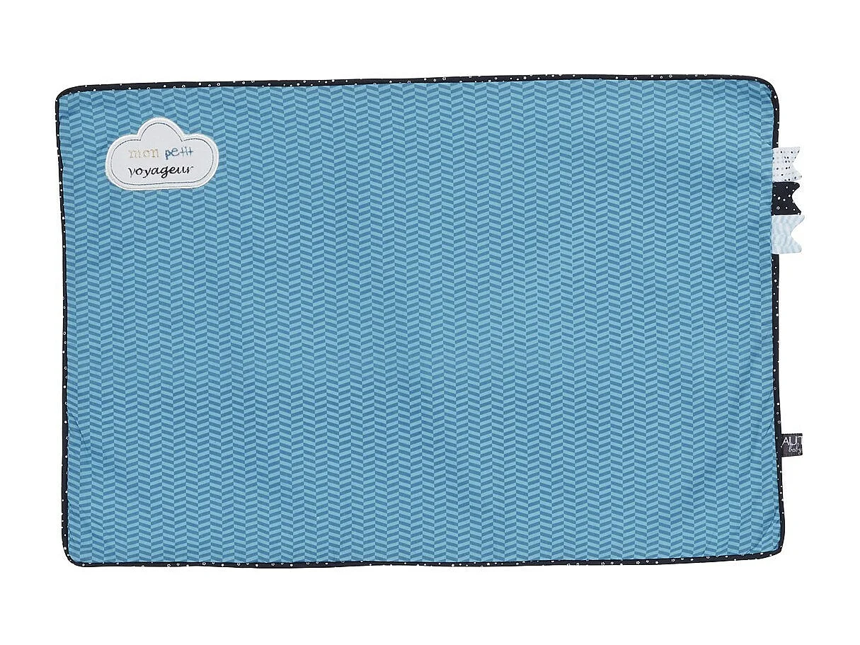 Housse de couette 140x70 cm en coton bleu LAZARE - Sauthon