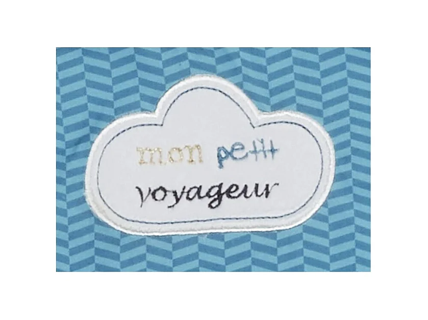 Housse de couette 140x70 cm en coton bleu LAZARE - Sauthon