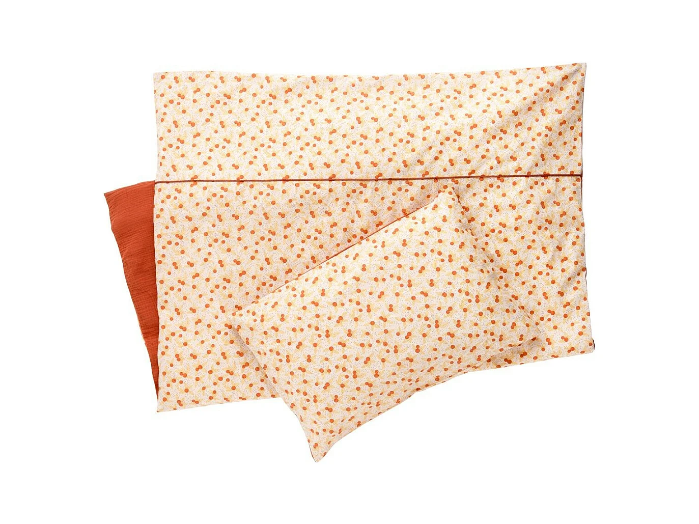 Copripiumino in cotone rosso