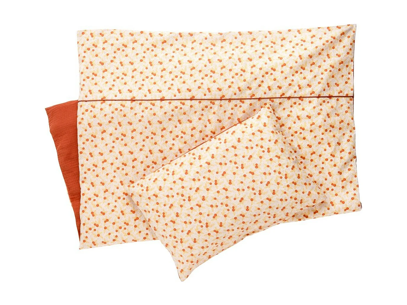 Housse de couette en coton rouge ESMEE - Sauthon