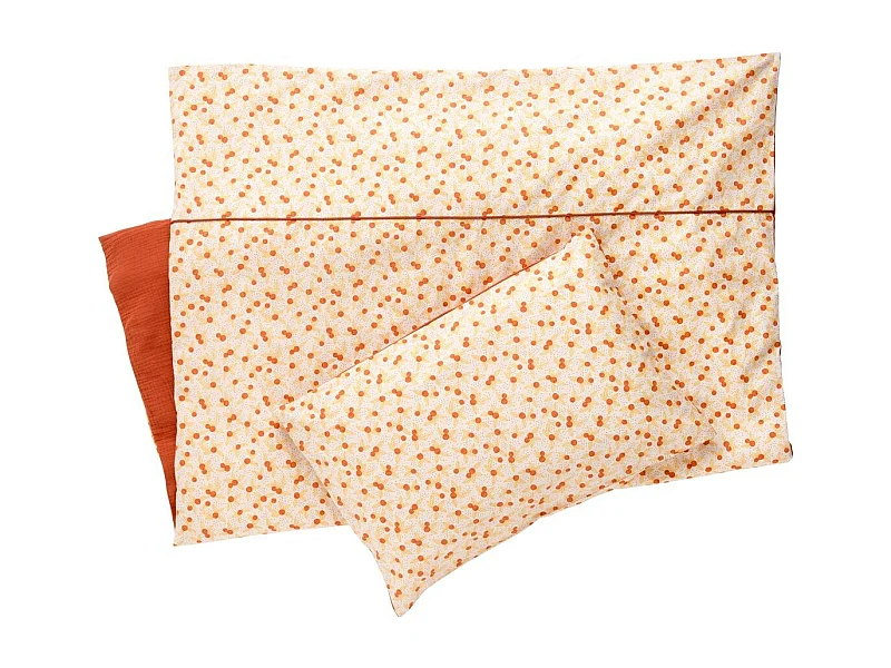 Housse de couette en coton rouge ESMEE - Sauthon