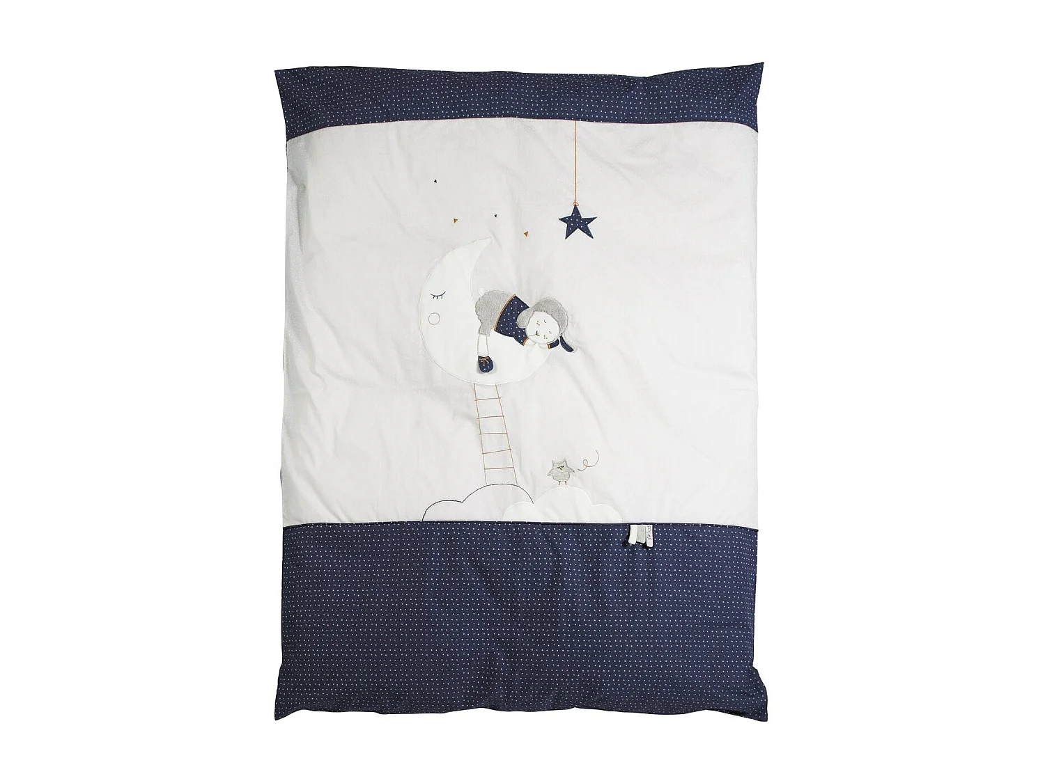 Funda nórdica 100x135cm y funda de almohada en algodón blanco