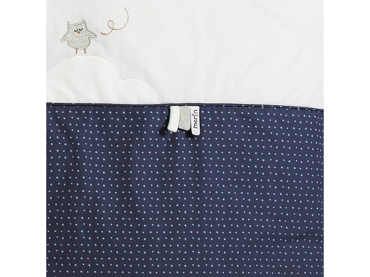 Funda nórdica 100x135cm y funda de almohada en algodón blanco