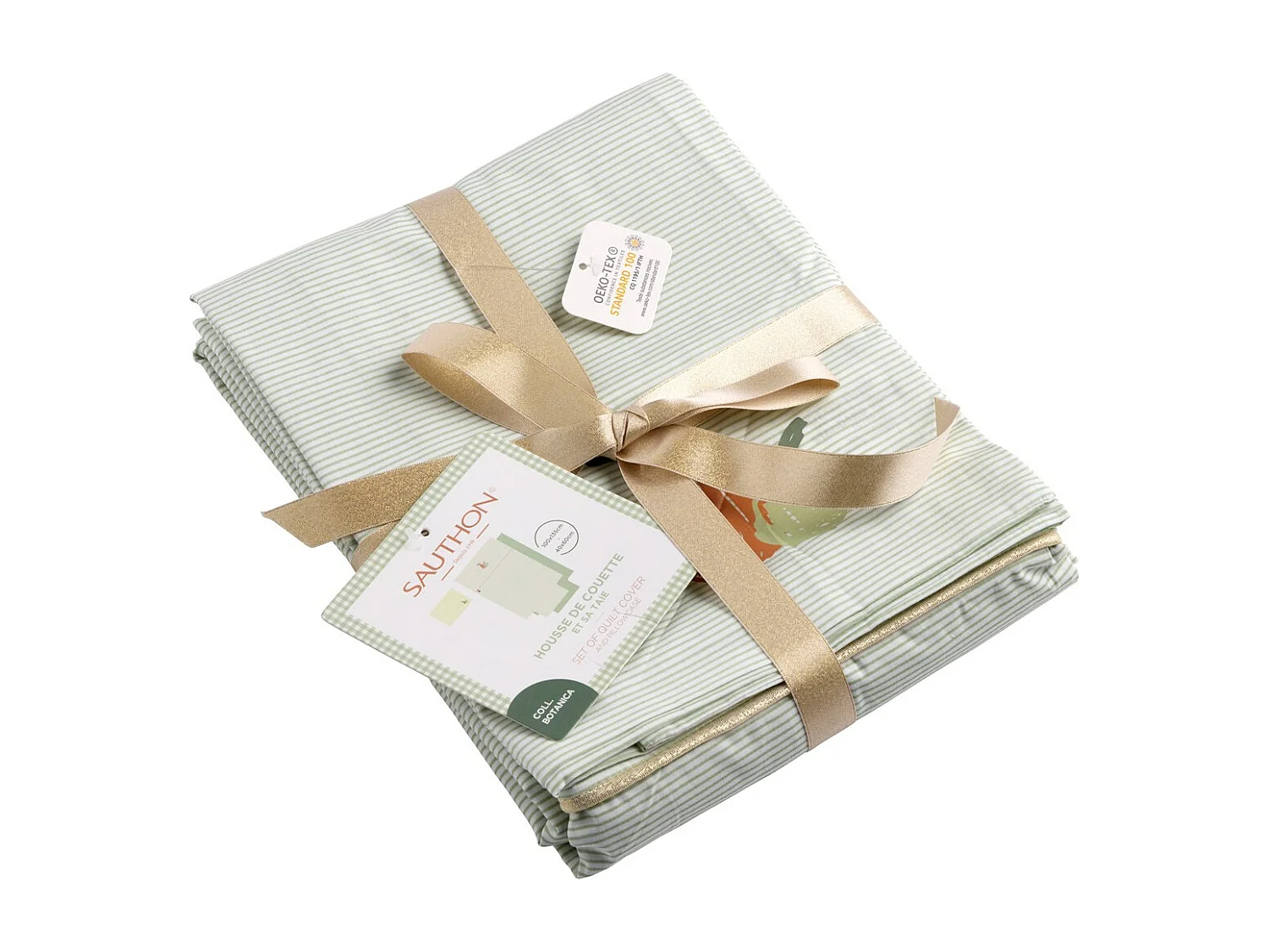 Housse de couette et taie d'oreiller coton BOTANICA - Sauthon