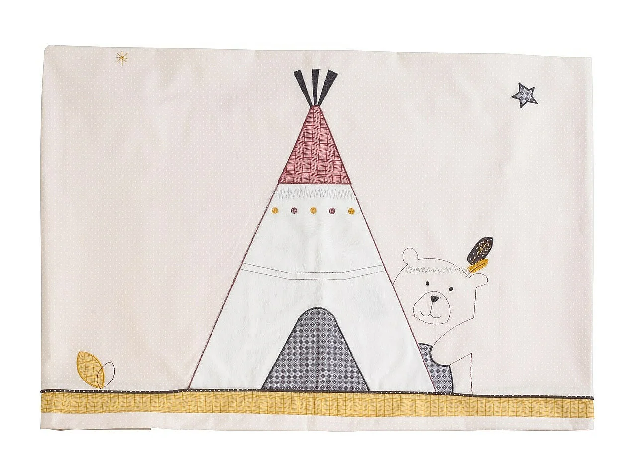 Funda nórdica 100x135cm y funda de almohada en algodón beige