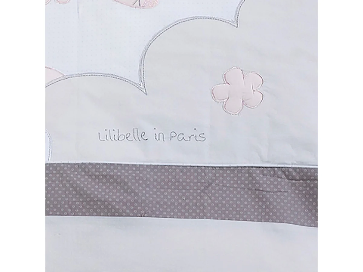 Funda nórdica 100x135cm y funda de almohada en algodón blanco