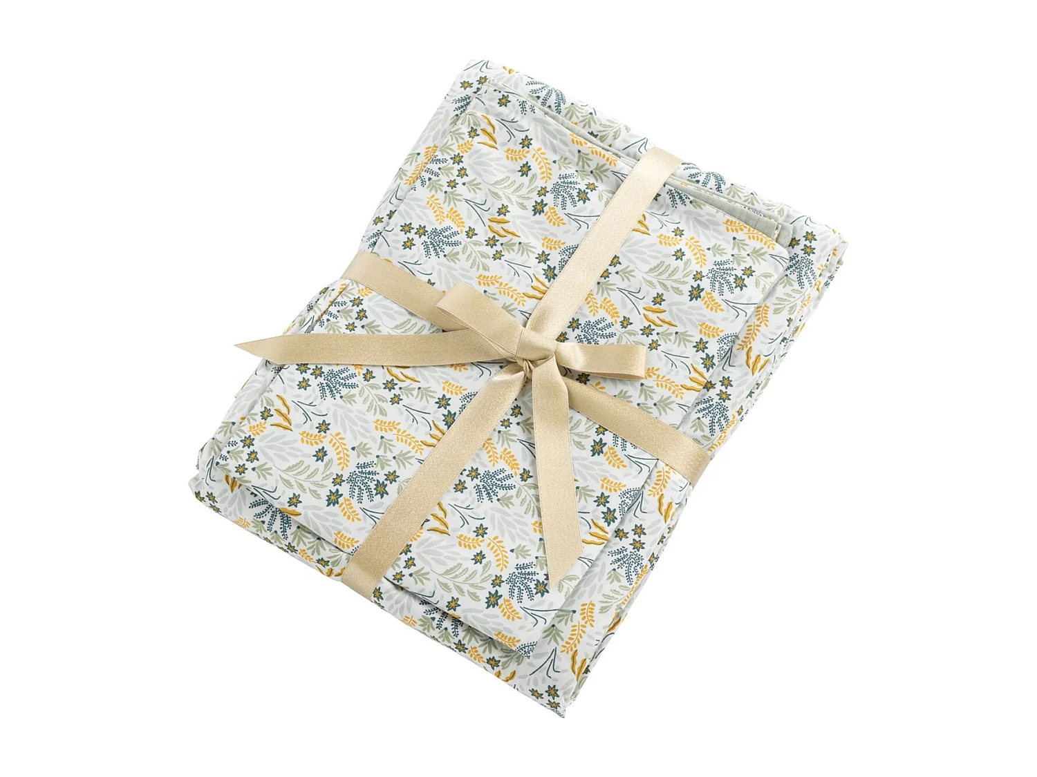 Housse de couette 100x135cm en coton vert tilleul PROMENONS NOUS - Sauthon