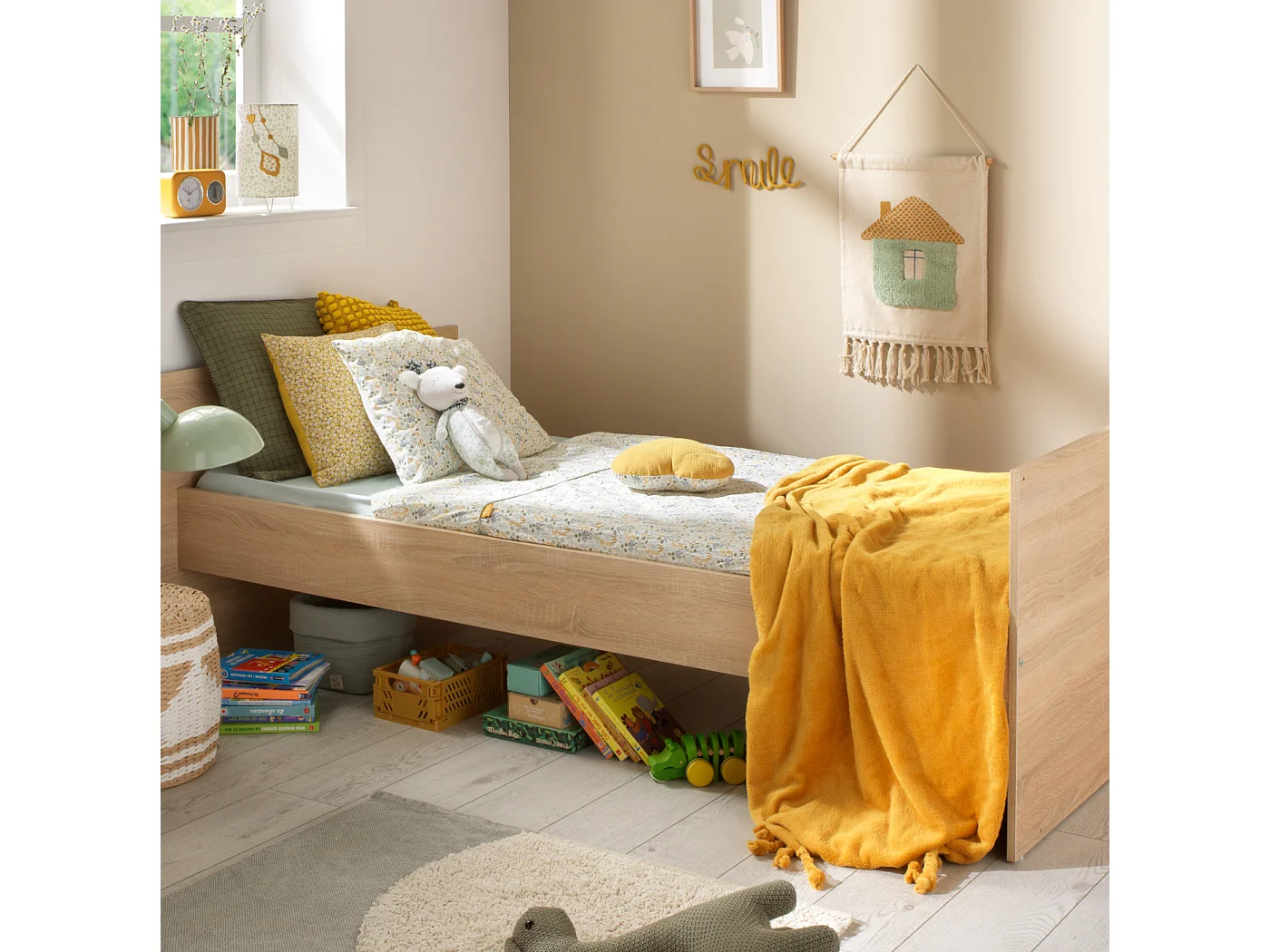 Housse de couette 100x135cm en coton vert tilleul PROMENONS NOUS - Sauthon