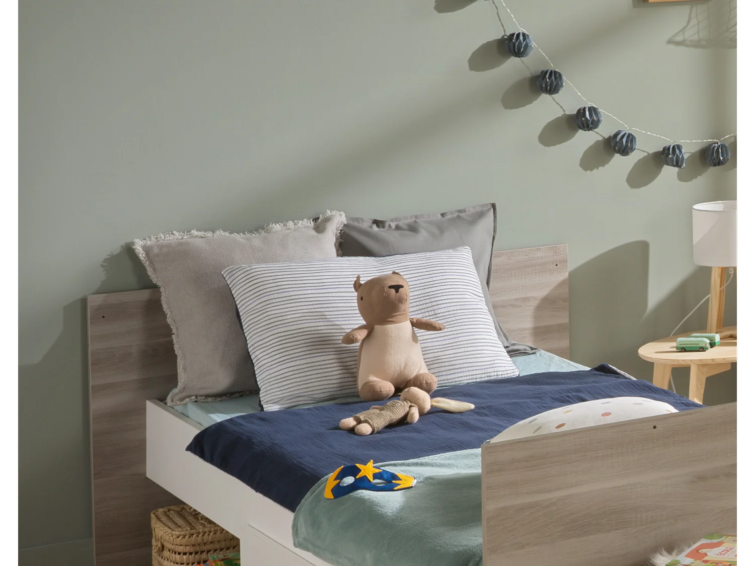 Funda nórdica 100x135cm y funda de almohada marinière