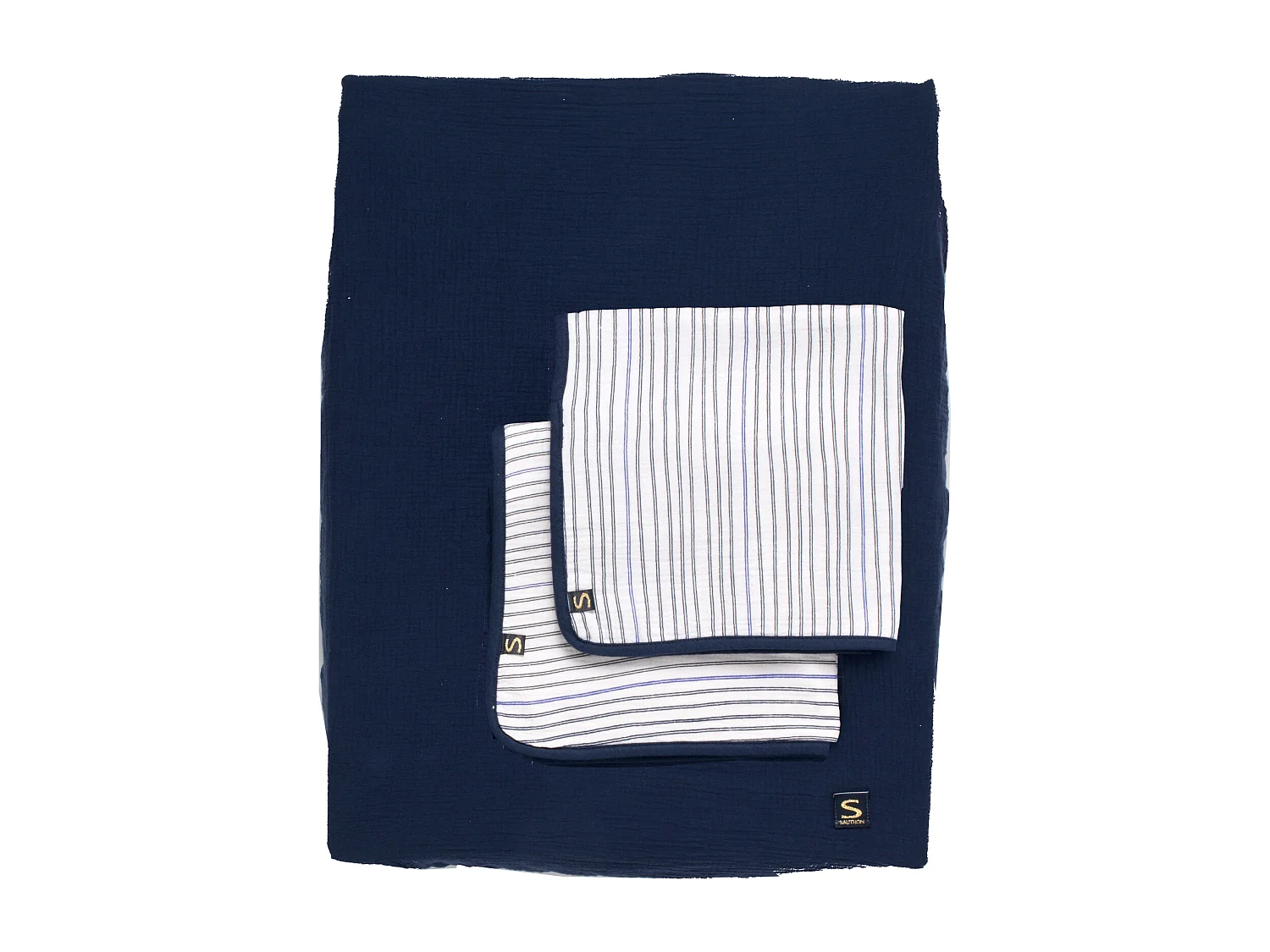 Housse de matelas à langer et linges en gaze de coton BABY SAILOR - Sauthon