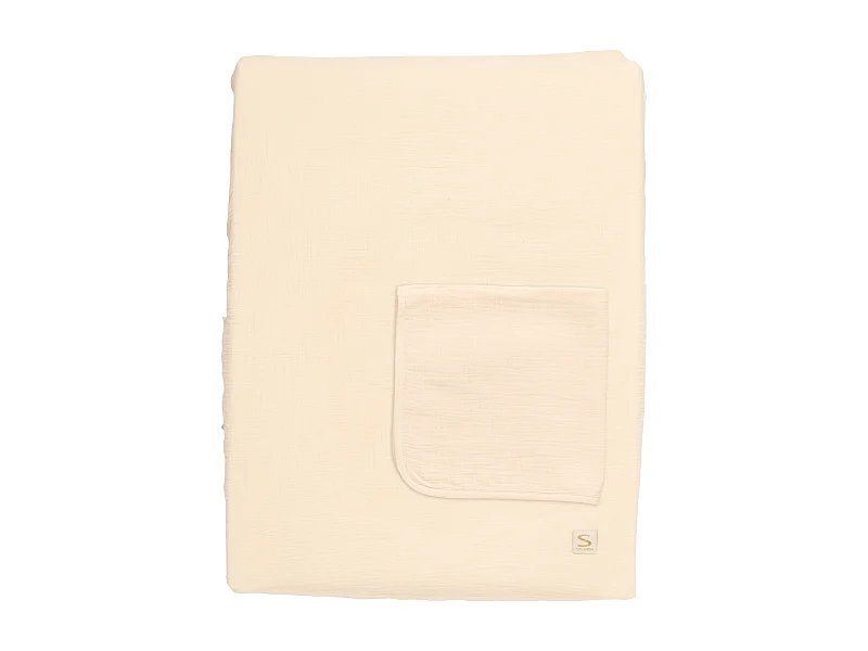 Cambiador con doble funda de gasa de algodón y toalla