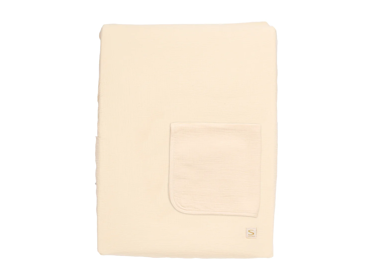 Coprifasciatoio con doppia copertura in garza di cotone e asciugamano