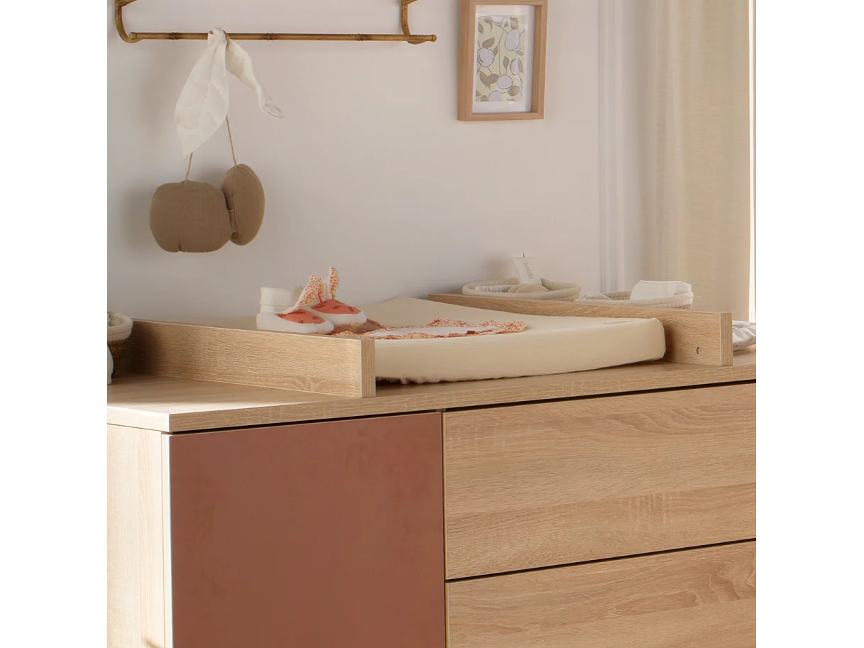 Cambiador con doble funda de gasa de algodón y toalla