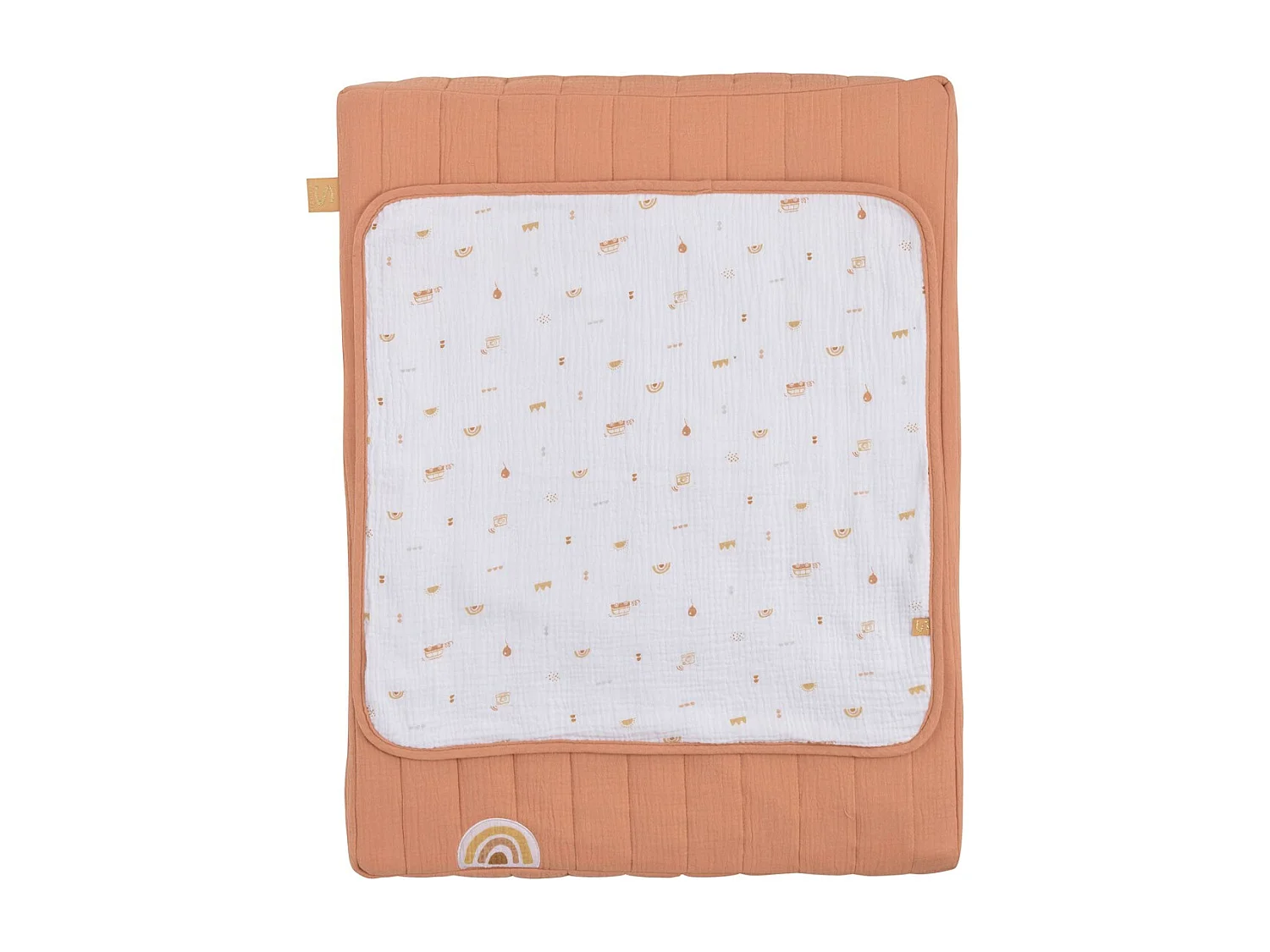 Matelas à langer 6x68x52cm et serviette coton Orange SUNLIGHT - Sauthon