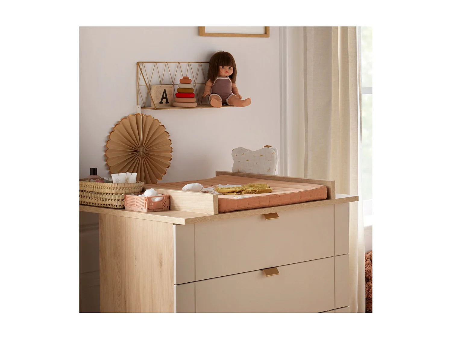 Coprifasciatoio in cotone Arancione 6x68x52cm