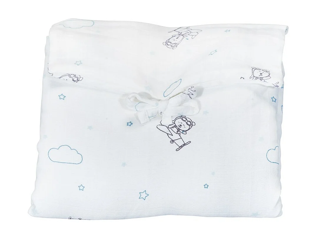 Matelas à langer nomade en coton Bio blanc LAZARE - Sauthon