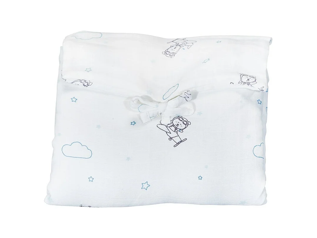 Matelas à langer nomade en coton Bio blanc LAZARE - Sauthon