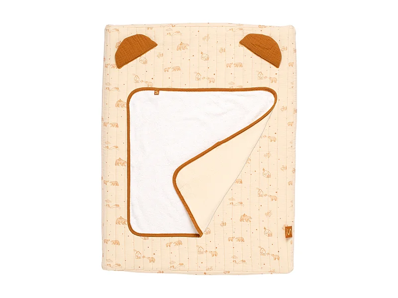 Cambiador de doble gasa de algodón y toalla